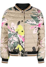 Herno Beta Flower padded bomber jacket - Nude