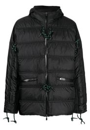 Herno zipped hooded padded jacket - Schwarz