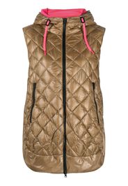 Herno zip-up hooded quilted gilet - Braun