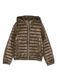Herno Kids logo-detail hooded padded jacket - Grün
