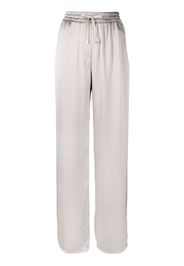 Herno shiny high-waist palazzo pants - Nude