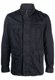 Herno cotton-linen blend military jacket - Blau