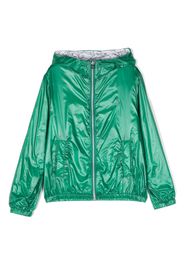 Herno Kids chest logo-plaque bomber jacket - Grün