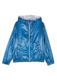 Herno Kids chest logo-plaque bomber jacket - Blau