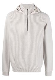 Herno long-sleeve hooded wool jumper - Grau
