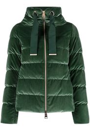 Herno drawstring velour puffer jacket - Grün