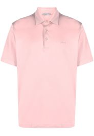 Herno logo-embroidered cotton polo shirt - Rosa