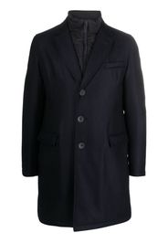 Herno hybrid high-neck single-breasted coat - Blau