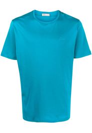 Herno logo-embroidered cotton T-shirt - Blau