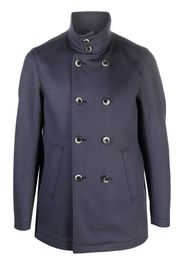 Herno double-breasted wool-cashmere coat - Blau