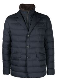 Herno high-neck layered padded jacket - Blau