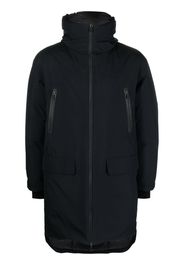 Herno logo-print zip-up hooded down coat - Blau