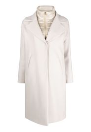 Herno padded-bib single-breasted coat - Nude
