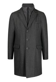 Herno hybrid high-neck single-breasted coat - Grau
