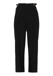 Herno buckle-detailed straight trousers - Schwarz