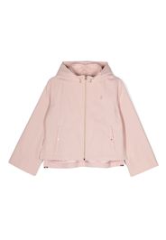Herno Kids logo-plaque zip-up raincoat - Rosa