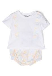 Herno Kids logo-print shorts set - Weiß