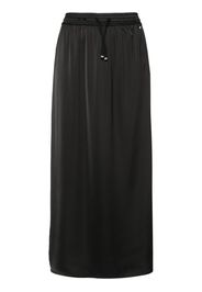 Herno drawstring-waist satin midi skirt - Schwarz