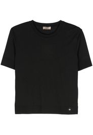 Herno fine-knit T-shirt - Schwarz