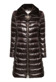 Herno Daunenmantel mit Faux-Fur-Kragen - Braun