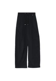 Herno drawstring pleated palazzo pants - Schwarz