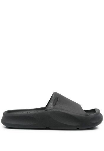 Heron Preston moulded open toe slides - Schwarz