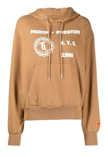 Heron Preston Hoodie mit Heron-Print - Braun