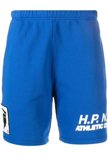 Heron Preston patch-detail track shorts - Blau