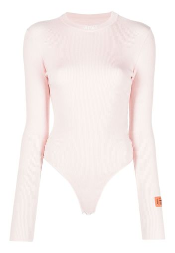 Heron Preston ribbed long-sleeve bodysuit - Rosa