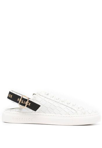 Hide&Jack crocodile-effect leather sneakers - Weiß