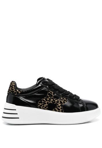 Hogan H483 55mm leopard-print sneakers - Schwarz