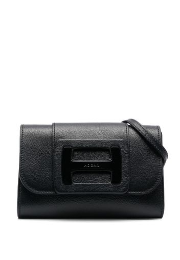 Hogan grained crossbody H-bag - Schwarz