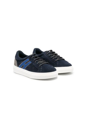 Hogan Kids side-logo low-top sneakers - Blau