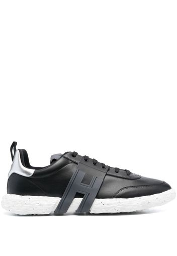 Hogan side logo-patch low-top sneakers - Schwarz