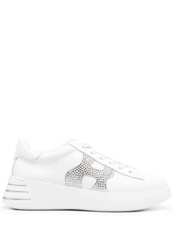 Hogan rhinestone low-top sneakers - Weiß