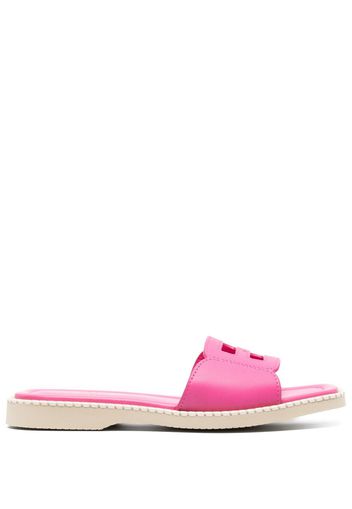 Hogan H638 flat leather sandals - Rosa