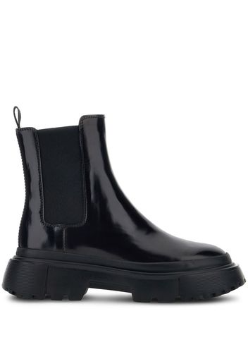 Hogan Chelsea-Boots aus Lackleder - Schwarz