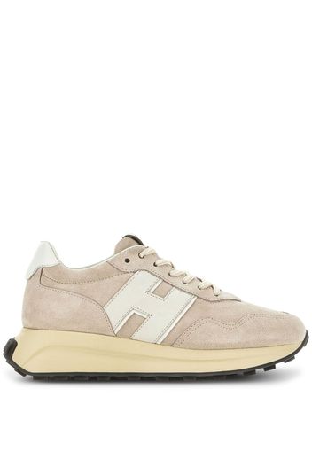 Hogan H641 suede low-top sneakers - Nude