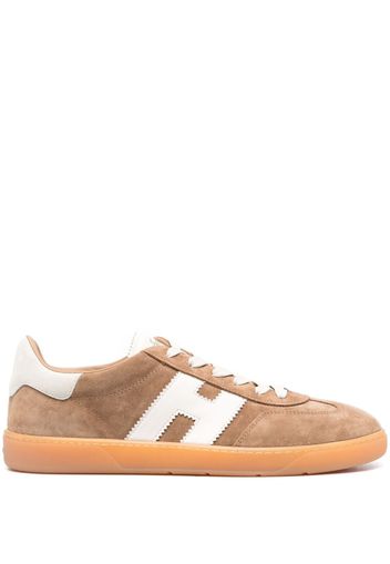 Hogan H647 lace-up suede sneakers - Nude