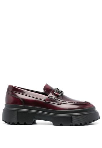 Hogan 40mm slip-on leather loafers - Rot