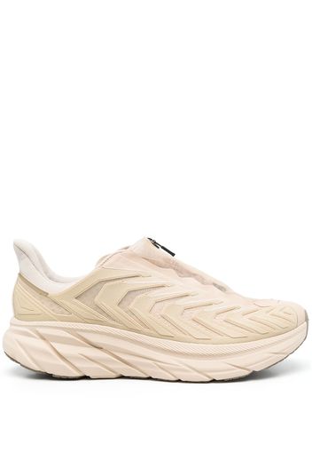 Hoka One One Project Clifton zip-up sneakers - Nude