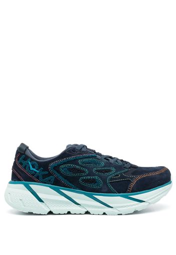 Hoka One One flocked-logo low-top sneakers - Blau