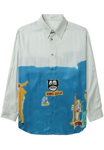 Honey Fucking Dijon graphic-print long-sleeve shirt - Blau