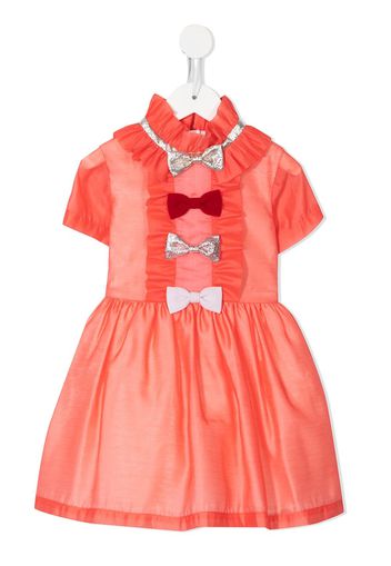 Hucklebones London multi-bow bodice dress - Rot