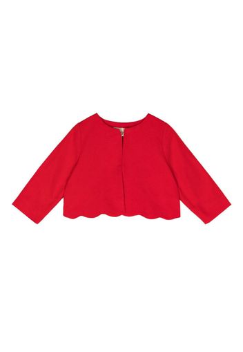 Hucklebones London bow-detail scallop hem jacket - Rot