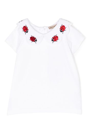 Hucklebones London embroidered-collar blouse - Weiß