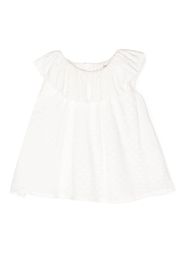 Hucklebones London ruffle collar top - Weiß