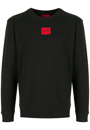 HUGO Sweatshirt mit Logo-Patch - Schwarz