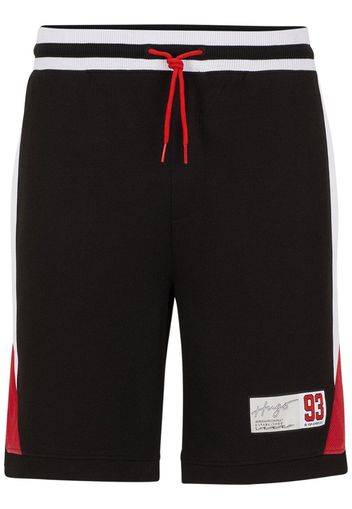 HUGO Dockey logo-patch track shorts - Schwarz