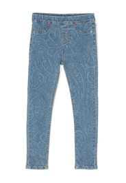 HUGO KIDS paisley-print skinny jeans - Blau